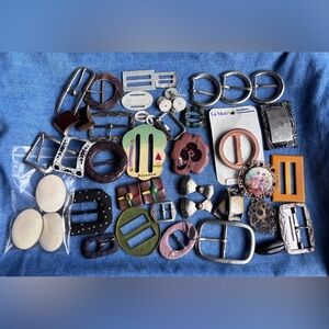 Huge Mixed Lot of Vintage Buckles!